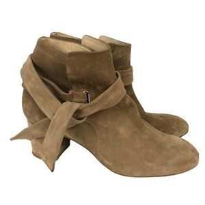 Rag & Bone Dalia Tan Suede Ankle Tie Boots Womens Size 41 US 11